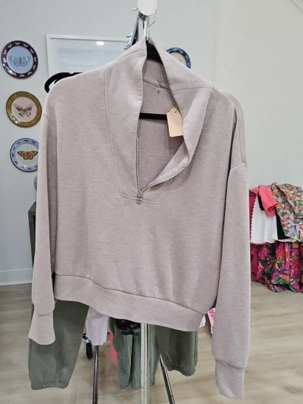 Varley Wide-Leg Lounge Pants and Top Set - Light Mauve - Picture 2 of 4